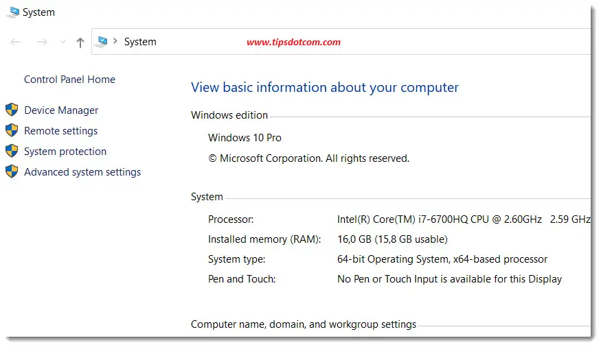 Windows 10 computer properties foothink