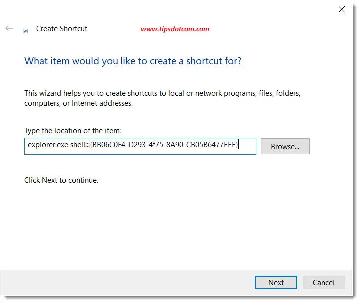 Creating a new shortcut to open old computer properties in Windows 10 Creating a new shortcut to open old computer properties in Windows 10