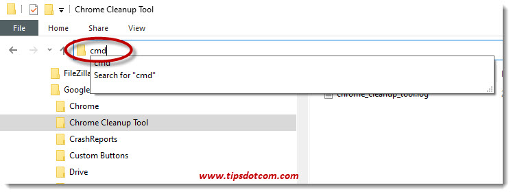 Type cmd to open command window here Type cmd to open command window here