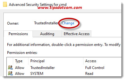 Click to change the ownership Click to change the ownership