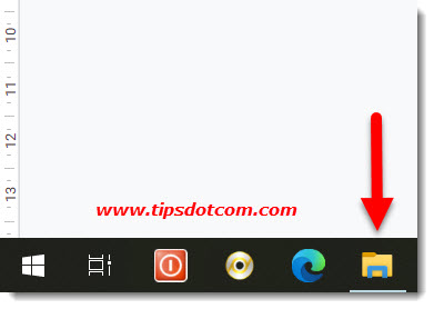 File Explorer icon on your taskbar