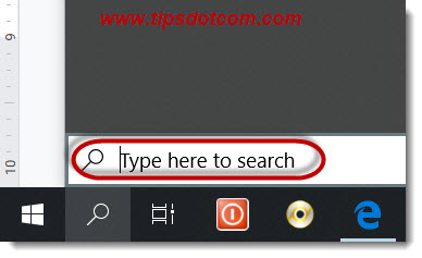 Searching via the search icon