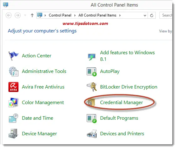 Manage Passwords In Internet Explorer Using Credential Manager