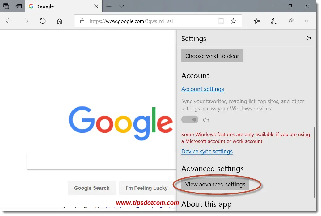 Create new microsoft edge account