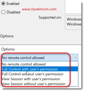 User settings to shadow a remote desktop session in Windows 10 User settings to shadow a remote desktop session in Windows 10