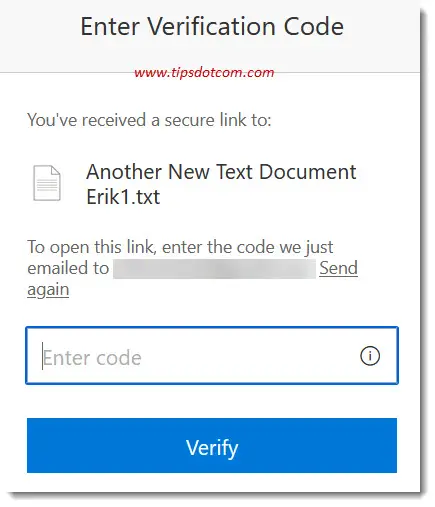 Entering the verification code Entering the verification code