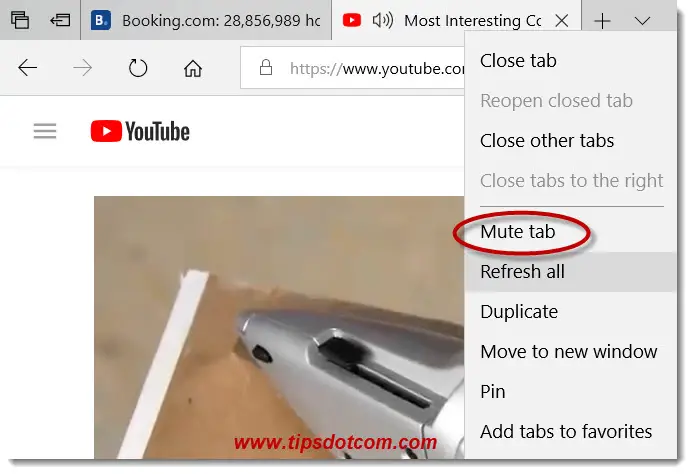 Tabs in Microsoft Edge 18 Tabs in Microsoft Edge 18