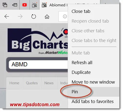 microsoft edge mute tab