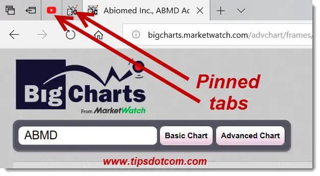 Tabs in Microsoft Edge 20 Tabs in Microsoft Edge 20