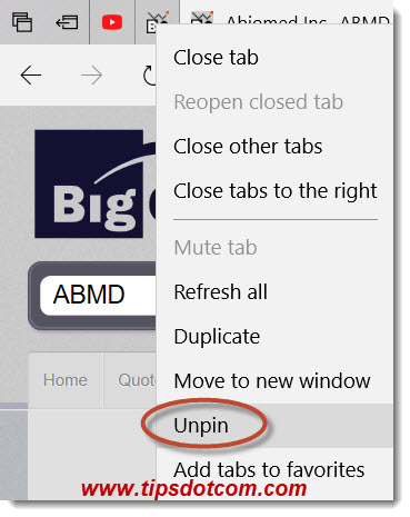 Tabs in Microsoft Edge 21 Tabs in Microsoft Edge 21