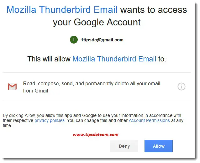 thunderbird gmail settings thunderbird gmail settings