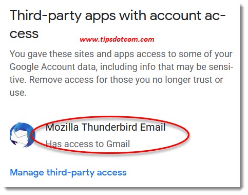 access thunderbird email