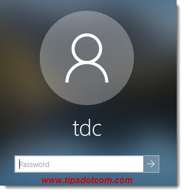 Windows 10 sign in screen