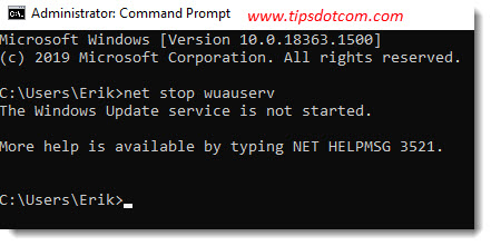 Windows update service stopped Windows update service stopped