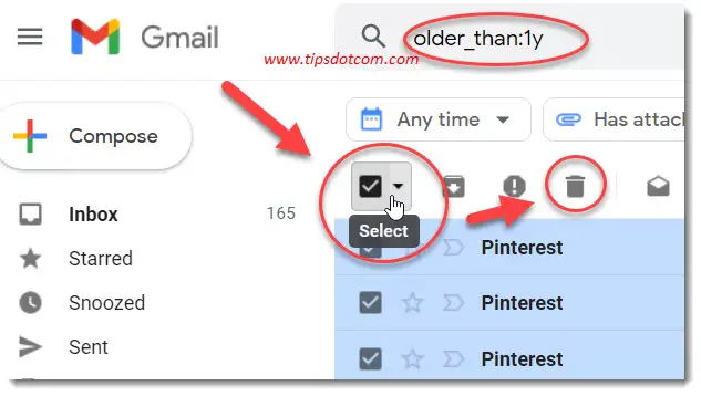 How to delete old emails in Gmail