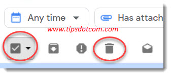 Deleting messages from a sender in Gmail
