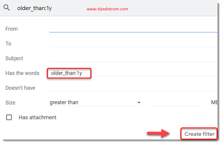 Automaticall delete old emails in Gmail with a filter