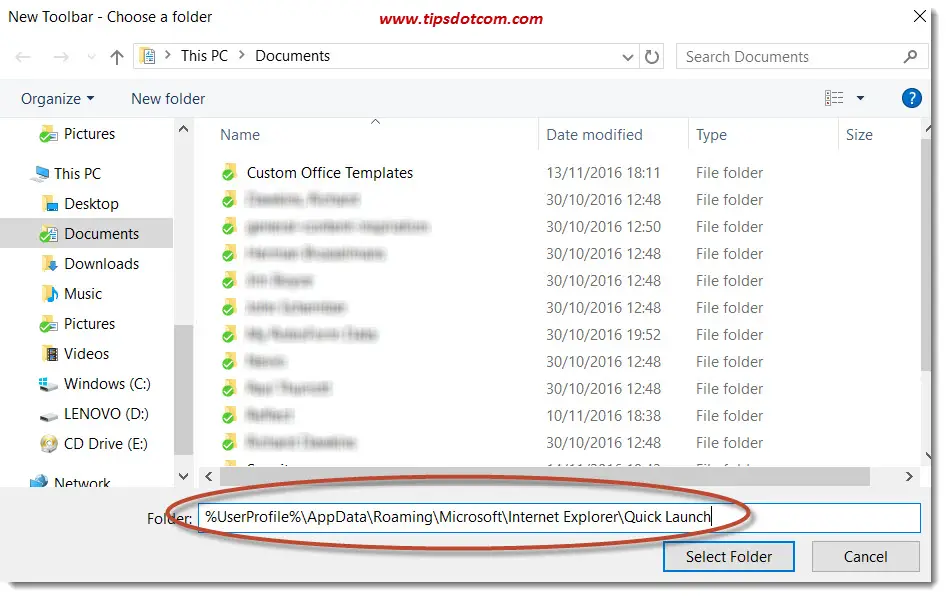 Windows 10 Quick Launch On Your Taskbar