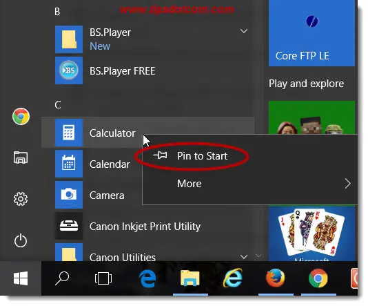 Windows 10 Start Menu 13
