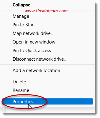 Select properties Select properties
