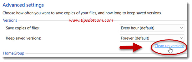 Windows 11 file history clean up versions Windows 11 file history clean up versions