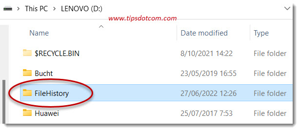 Windows 11 file history location Windows 11 file history location