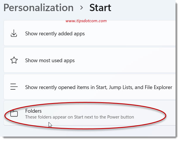 The Windows 11 start menu folders The Windows 11 start menu folders