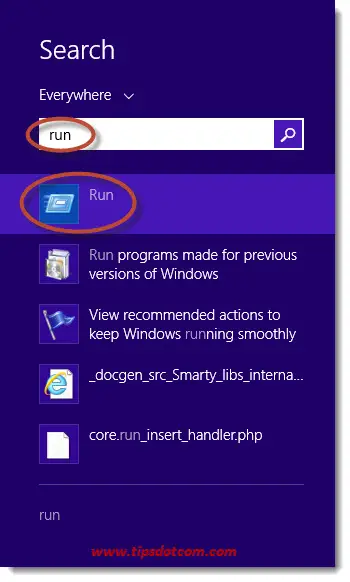Windows 8 Run Command - Step 09 Windows 8 Run Command - Step 09
