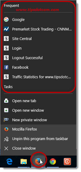 windows jump list tasks windows jump list tasks