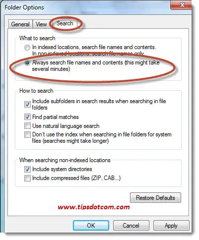 Windows Search in File Contents - Step 13 Windows Search in File Contents - Step 13