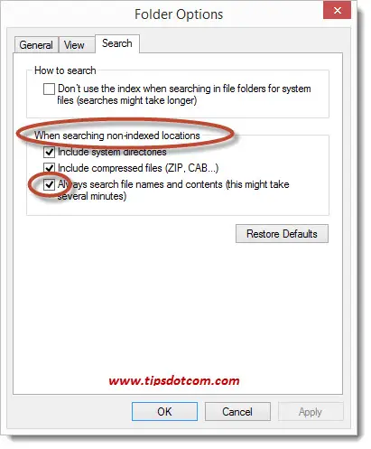 Windows Search in File Contents - Step 14 Windows Search in File Contents - Step 14