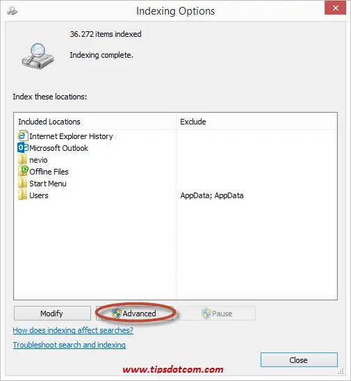 Windows Search in File Contents - Step 17 Windows Search in File Contents - Step 17