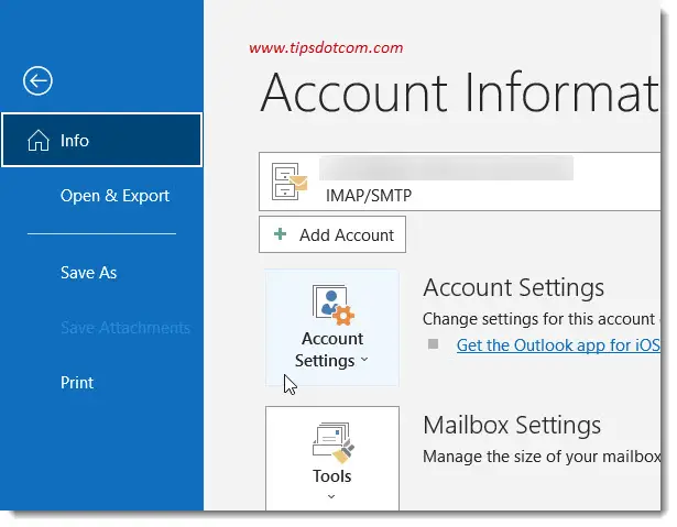 Click the file tab and then account settings Click the file tab and then account settings